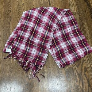 Aerie Pink Plaid Scarf